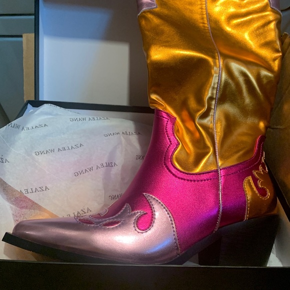 AKIRA AZALEA WANG SPICE IT UP CHUNKY BOOT IN MULTI Size 7.57.5 - Picture 1 of 1